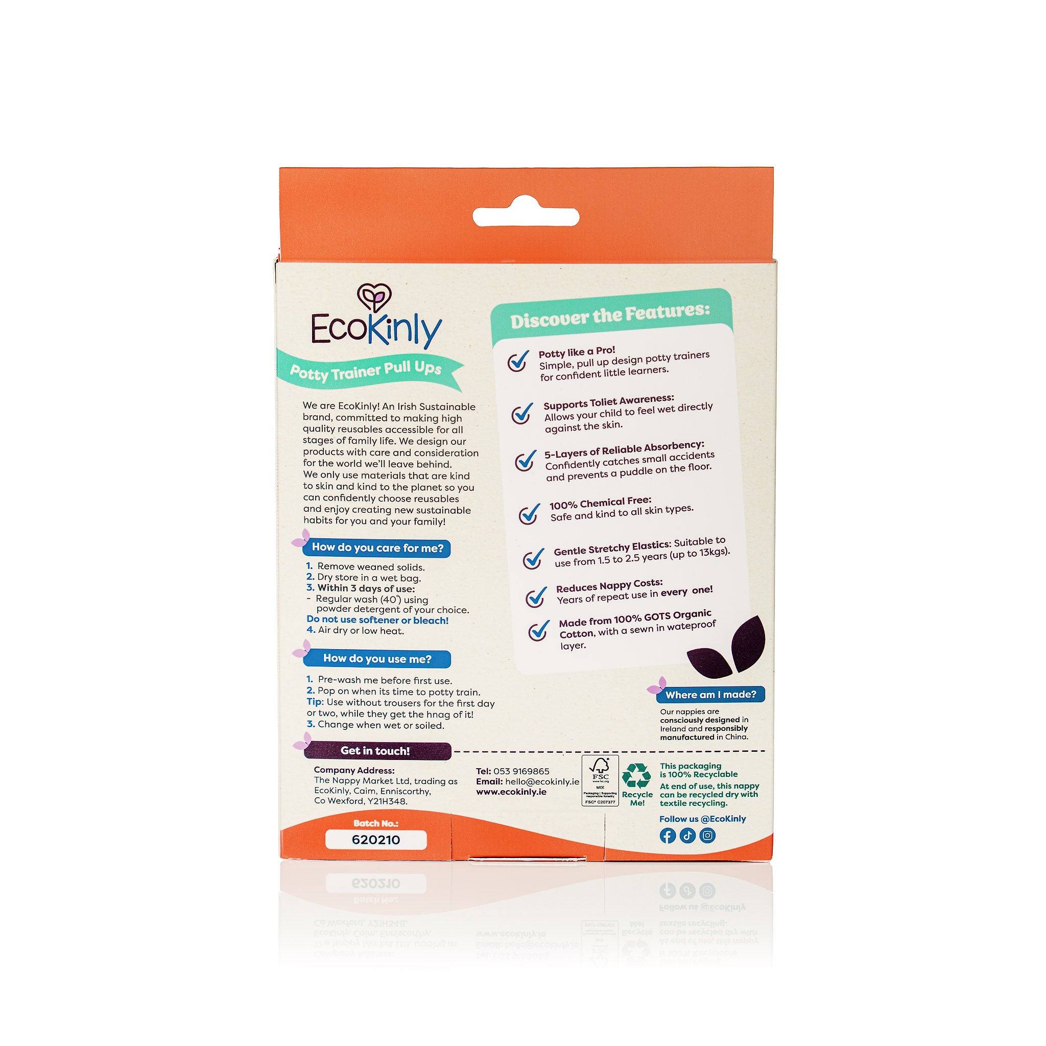 EcoKinly Potty Trainer Pull Up - 3 Pack