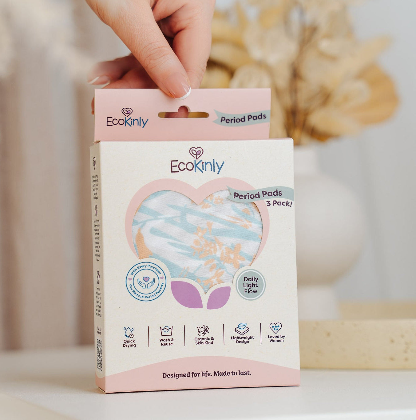 EcoKinly Reusable Period Pads - 3 Pack