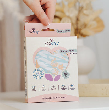EcoKinly Reusable Period Pads - 3 Pack