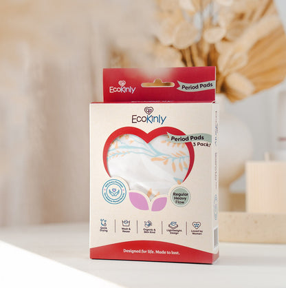 EcoKinly Reusable Period Pads - 3 Pack
