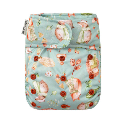 EcoKinly reusable nappy with fox pattern