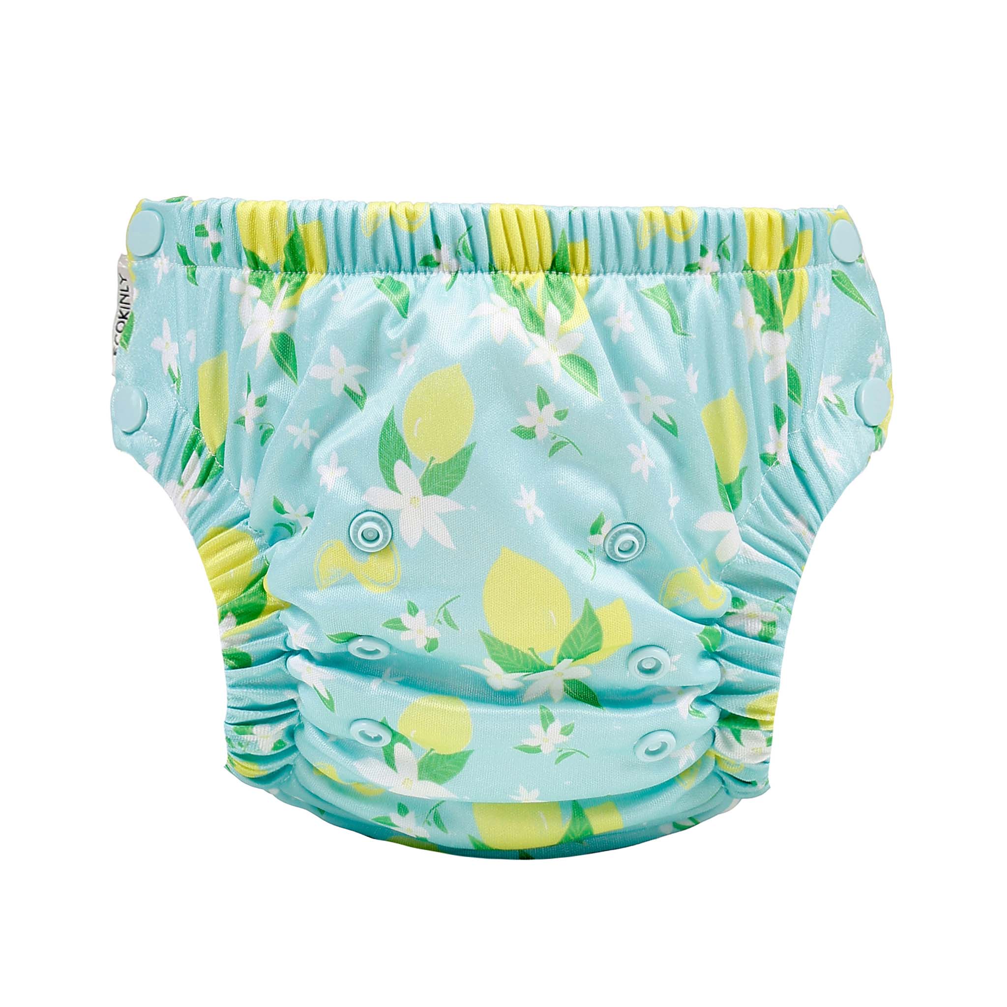 EcoKinly Splash & Dash Reusable Swim Nappy with lemon pattern front
